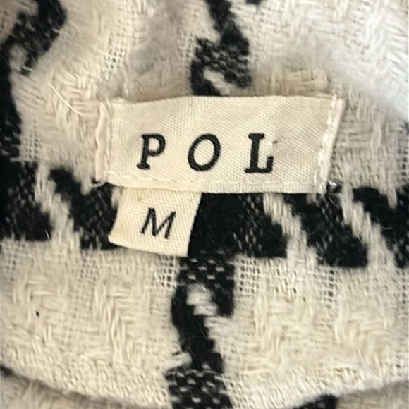 POL Black With Plaid With Beaded Buttons Jacket - Picture 6 of 7